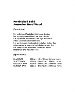 Product Description of Hard Wood